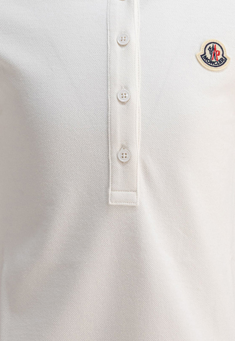 Moncler Kids Girls Logo Patch Polo Dress White 8I00014-89AL2034_81136