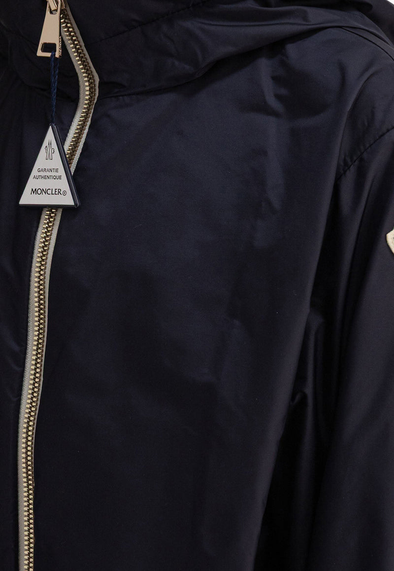 Moncler Kids Boys Logo Patch Zip-Up Jacket Blue LILIANNA1A00070-53A5E742_81161