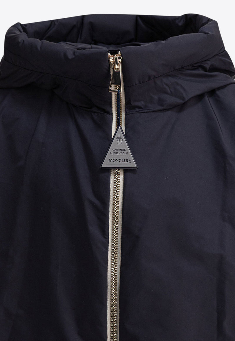 Moncler Kids Boys Logo Patch Zip-Up Jacket Blue LILIANNA1A00070-53A5E742_81161