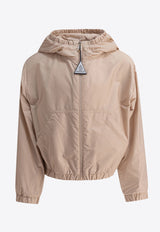 Moncler Kids Boys Logo Print Windbreaker Jacket Pink SARIA1A00080-53A5E21G_81172