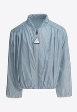 Moncler Kids Boys Logo Patch Bomber Jacket Light Blue CHAREZON1A00102-597YF711_81175