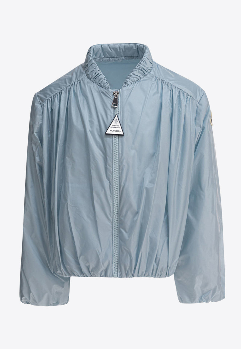 Moncler Kids Boys Logo Patch Bomber Jacket Light Blue CHAREZON1A00102-597YF711_81175