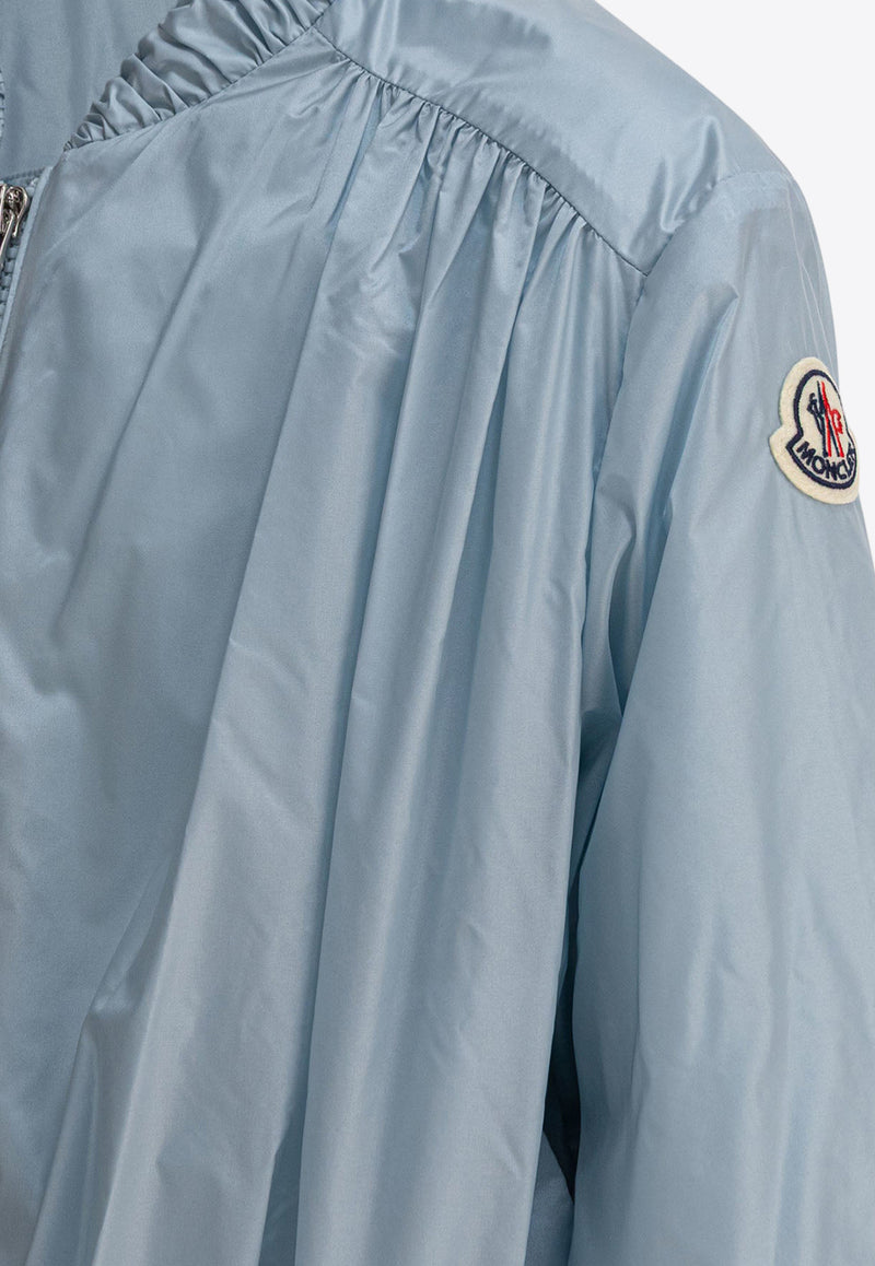 Moncler Kids Boys Logo Patch Bomber Jacket Light Blue CHAREZON1A00102-597YF711_81175