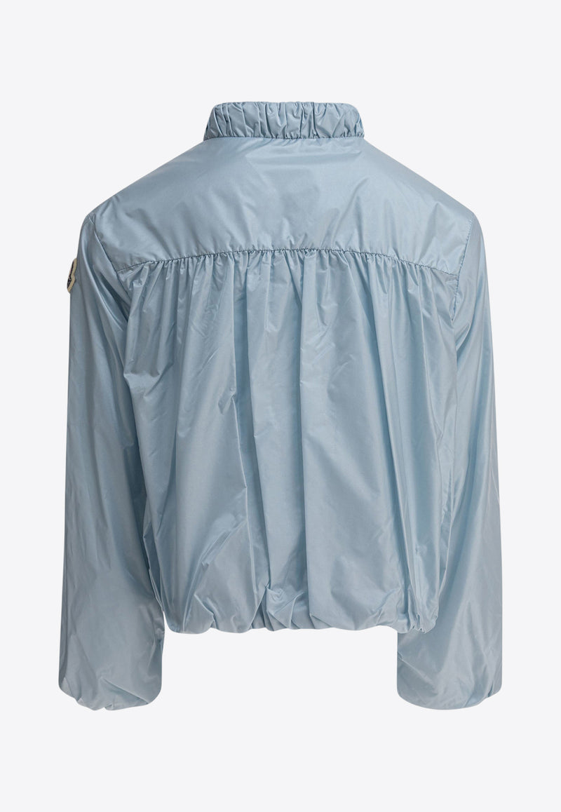 Moncler Kids Boys Logo Patch Bomber Jacket Light Blue CHAREZON1A00102-597YF711_81175