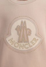 Moncler Kids Boys Logo Print Sweatshirt Pink 8G00008-89AKM51N_81185