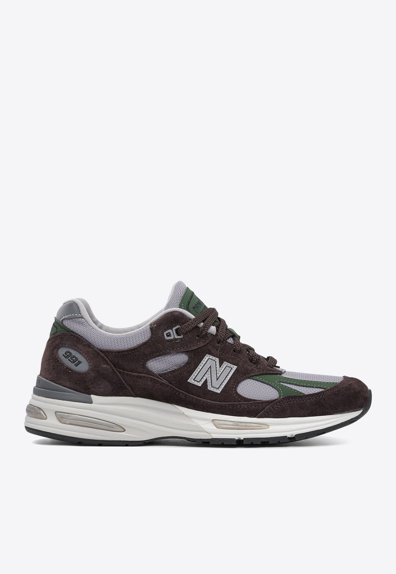 New Balance 991V2 Low-Top Suede Sneakers Purple U991BP2_81187