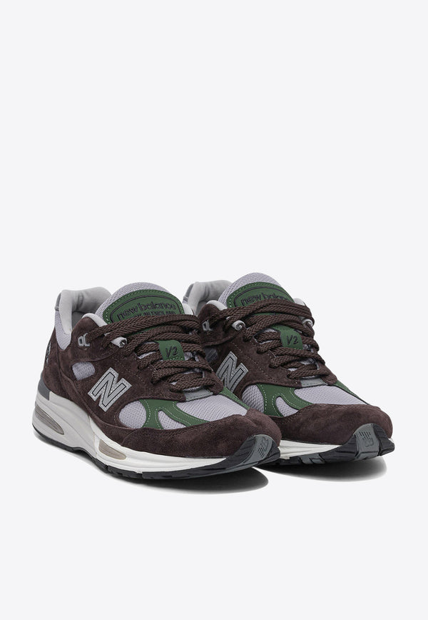 New Balance 991V2 Low-Top Suede Sneakers Purple U991BP2_81187