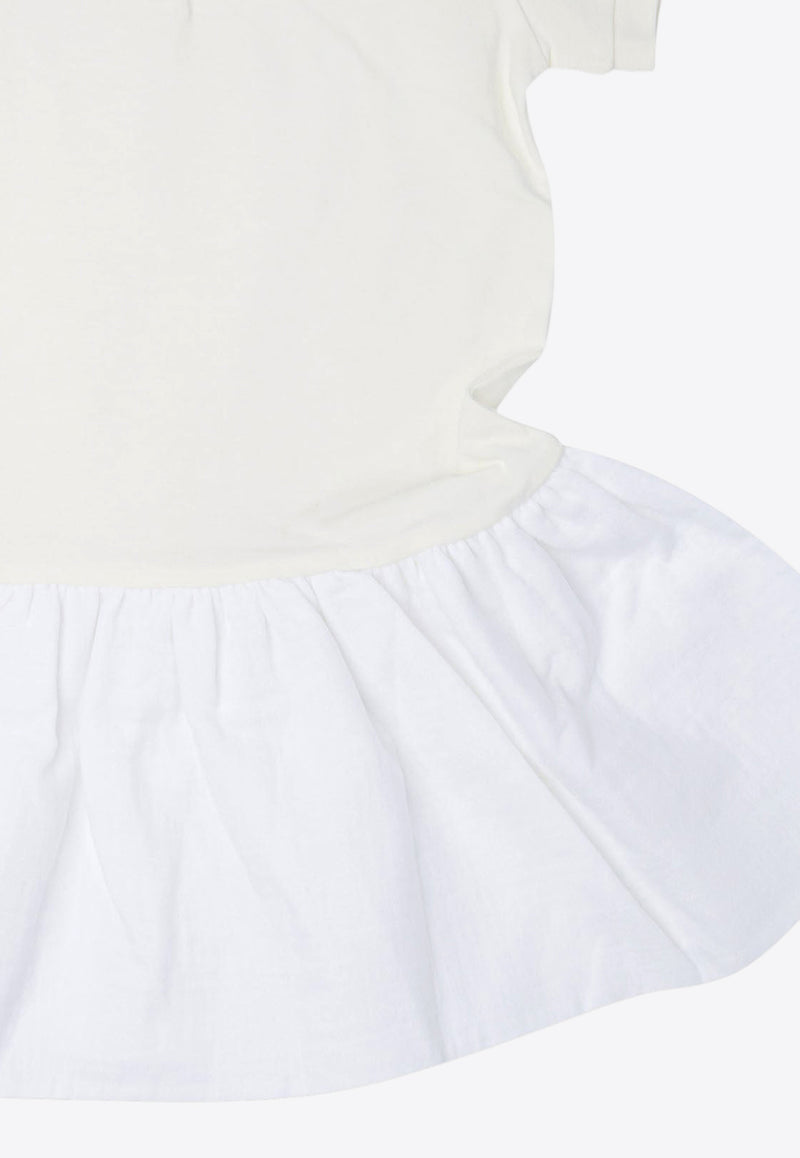 Moncler Kids Girls Mini T-shirt Dress White 8I00005-89AUM034_81190