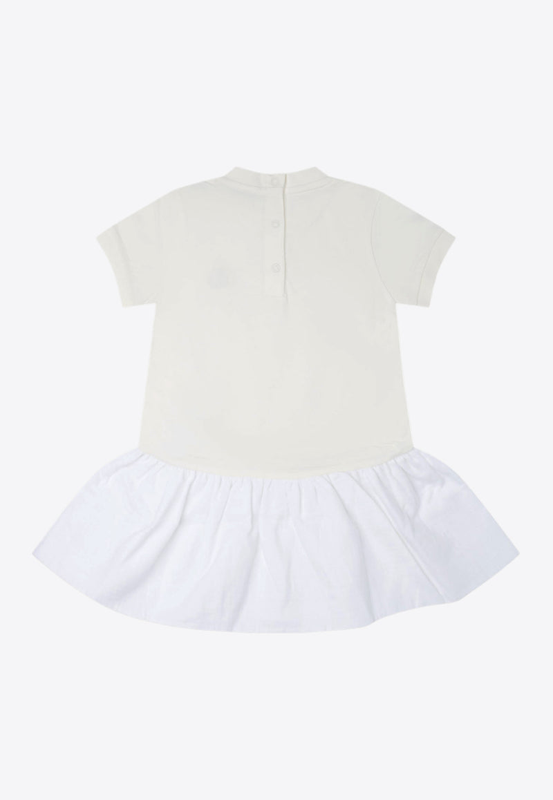 Moncler Kids Girls Mini T-shirt Dress White 8I00005-89AUM034_81190