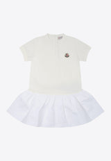 Moncler Kids Girls Mini T-shirt Dress White 8I00005-89AUM034_81190
