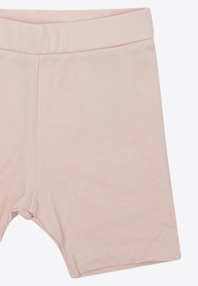 Moncler Kids Girls Logo Patch Blouse and Shorts Set White 8M00012-89AUMF05_81194