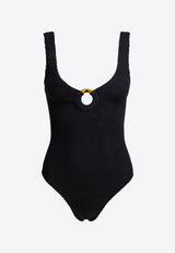 Hunza G Celine Crinkled One-Piece Swimsuit Black CELINE SWIMCRINKLEBLACK_81266
