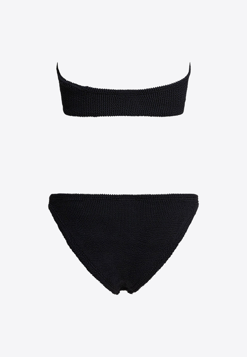 Hunza G Jean Crinkle Strapless Bikini Black JEAN BIKINICRINKLEBLACK_81244