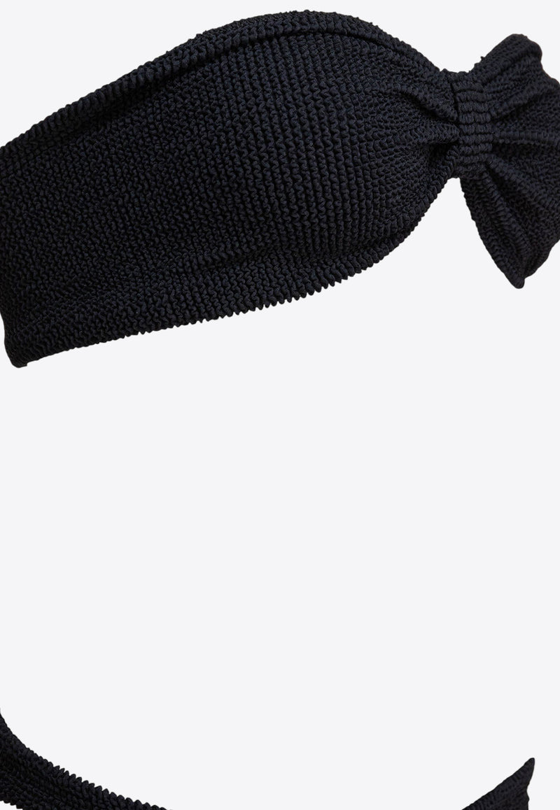 Hunza G Jean Crinkle Strapless Bikini Black JEAN BIKINICRINKLEBLACK_81244
