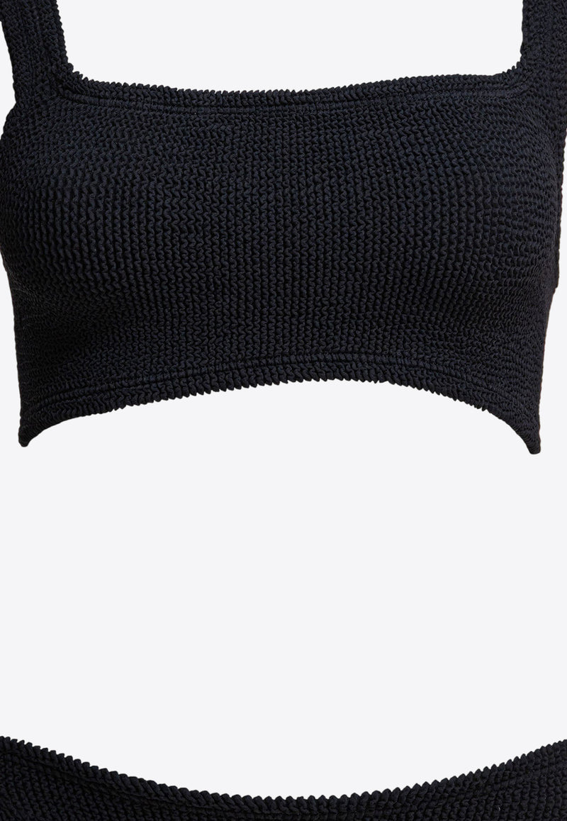 Hunza G Xandra Crinkle Sleeveless Bikini Black XANDRA BIKINICRINKLEBLACK_81232