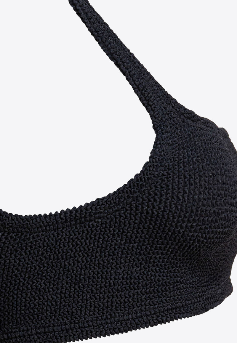 Hunza G Xandra Crinkle Sleeveless Bikini Black XANDRA BIKINICRINKLEBLACK_81232