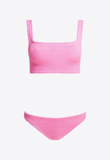 Hunza G Xandra Square-Neck Bikini  Pink XANDRA BIKINICRINKLEBUBBLEGUM_81324