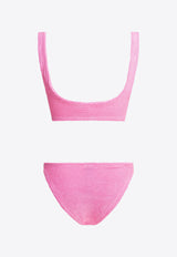 Hunza G Xandra Square-Neck Bikini  Pink XANDRA BIKINICRINKLEBUBBLEGUM_81324