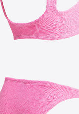 Hunza G Xandra Square-Neck Bikini  Pink XANDRA BIKINICRINKLEBUBBLEGUM_81324