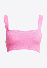 Hunza G Xandra Square-Neck Bikini  Pink XANDRA BIKINICRINKLEBUBBLEGUM_81324