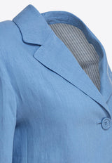 S Max Mara Olivia Single-Breasted Linen Jacket Light Blue 2519041023600OLIVIA003_81279