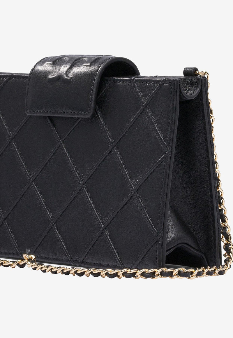 Tory Burch Mini Fleming Soft Leather Chain Clutch Black 167250001_81274