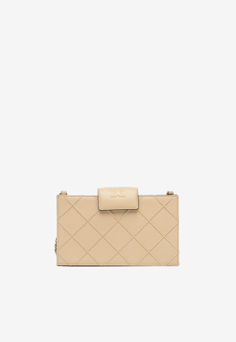 Tory Burch Mini Fleming Wallet with Chain Beige 167250700_81280