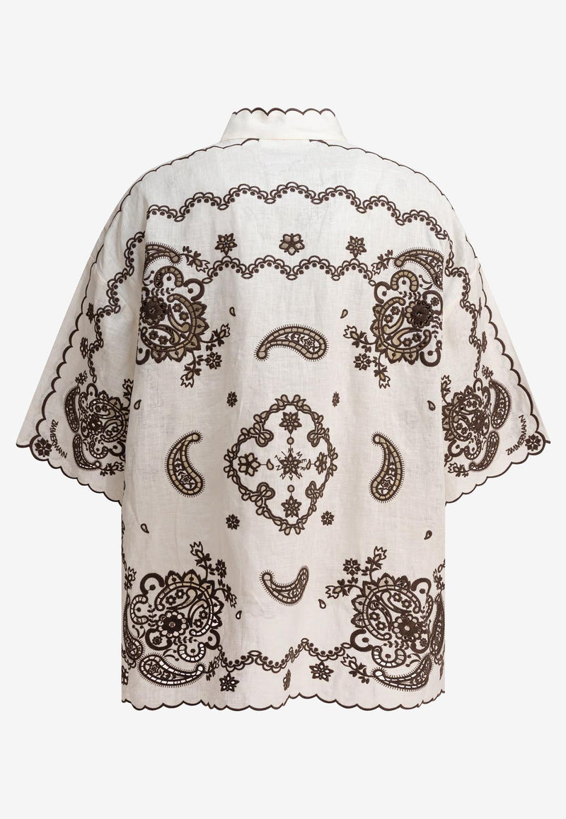 Zimmermann Ascension Embroidered Shirt Beige 3287TSS253IVCH_81246