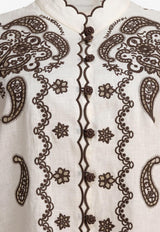 Zimmermann Ascension Embroidered Shirt Beige 3287TSS253IVCH_81246