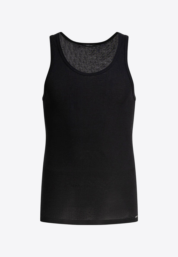 Tom Ford Ribbed Crewneck Tank Top Black T4D101210002_81419