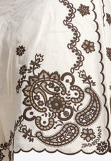 Zimmermann Ascension Embroidered Shorts White 3289ASS253IVCH_81401