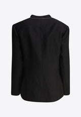 Brunello Cucinelli Single-Breasted Layered Blazer Black MH1262808C101_81433