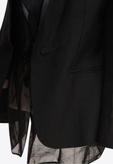 Brunello Cucinelli Single-Breasted Layered Blazer Black MH1262808C101_81433