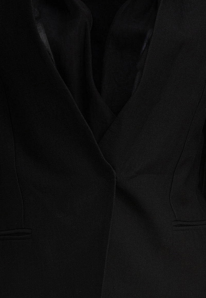 Brunello Cucinelli Single-Breasted Layered Blazer Black MH1262808C101_81433