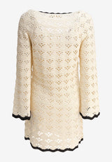 Zimmermann Rhiannon Crochet Knit Mini Dress  Cream 3173DSS251CRBL_81436