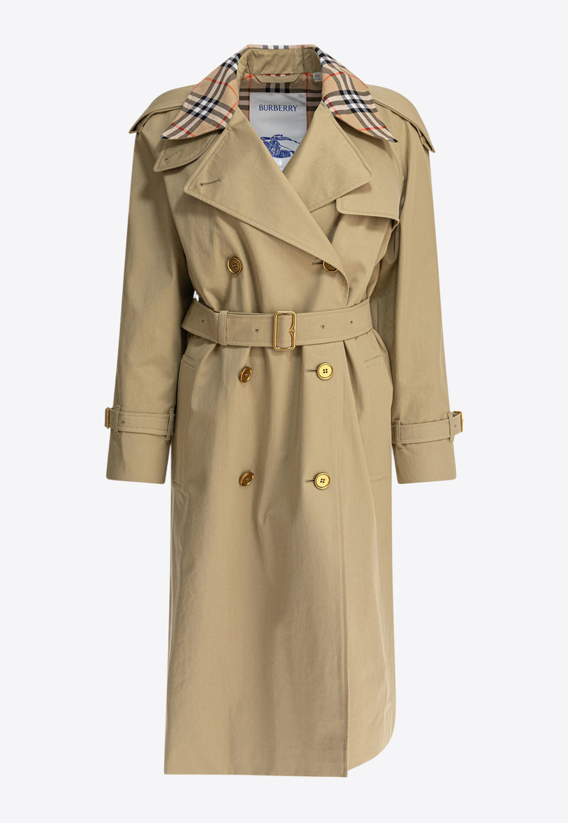 Burberry Castleford Double-Breasted Trench Coat Beige 8111157_81450
