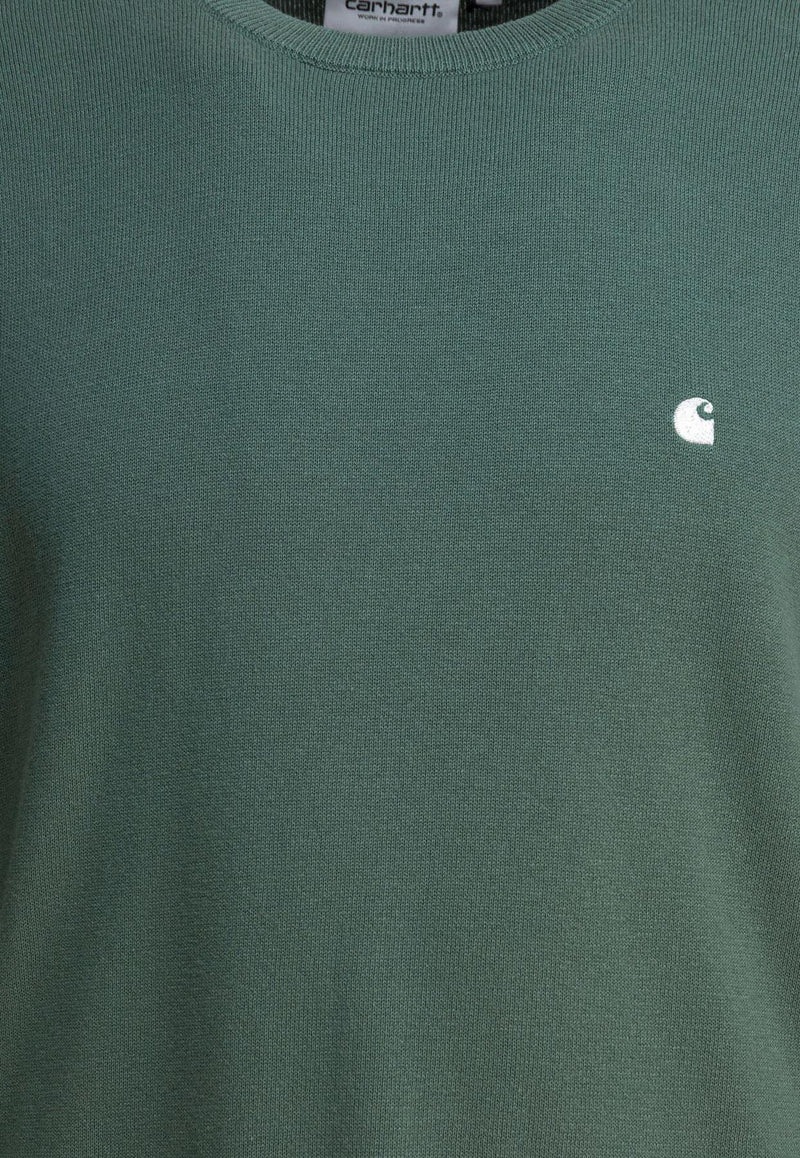 Carhartt Wip Logo Embroidered Ribbed Sweater Green I030332NM.XX_81456