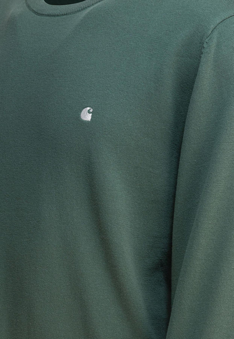 Carhartt Wip Logo Embroidered Ribbed Sweater Green I030332NM.XX_81456