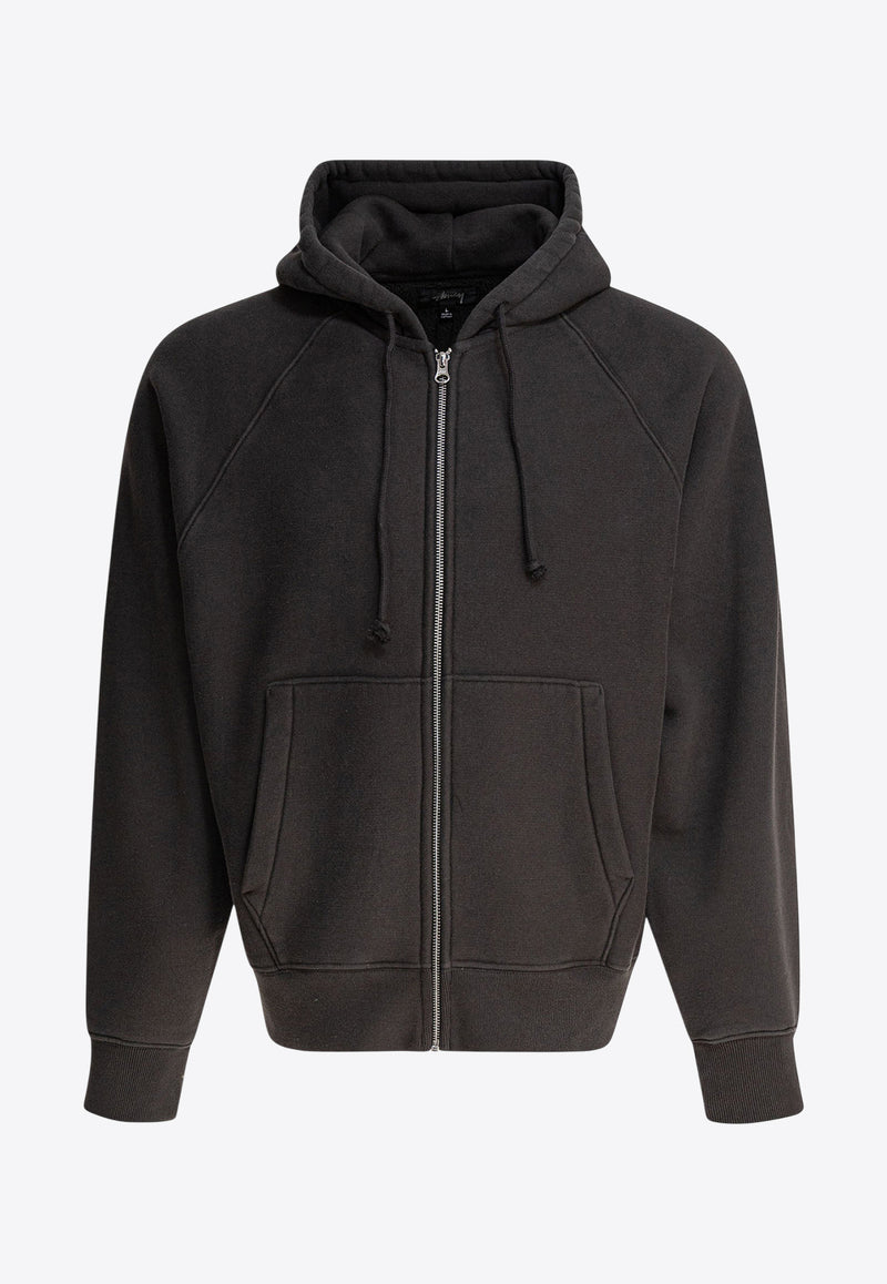 Stüssy Essential Zip-Up Sweatshirt Black 1185710034 WASHED BLACK_81458