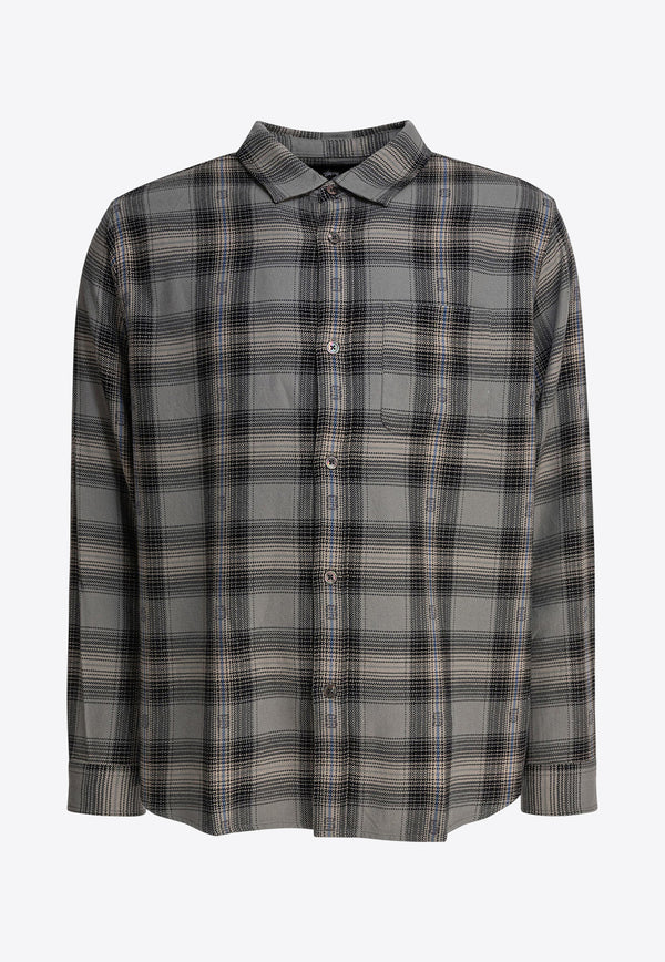 Stüssy Plaid Check Long-Sleeved Shirt Gray 11103520008 GREY_81474