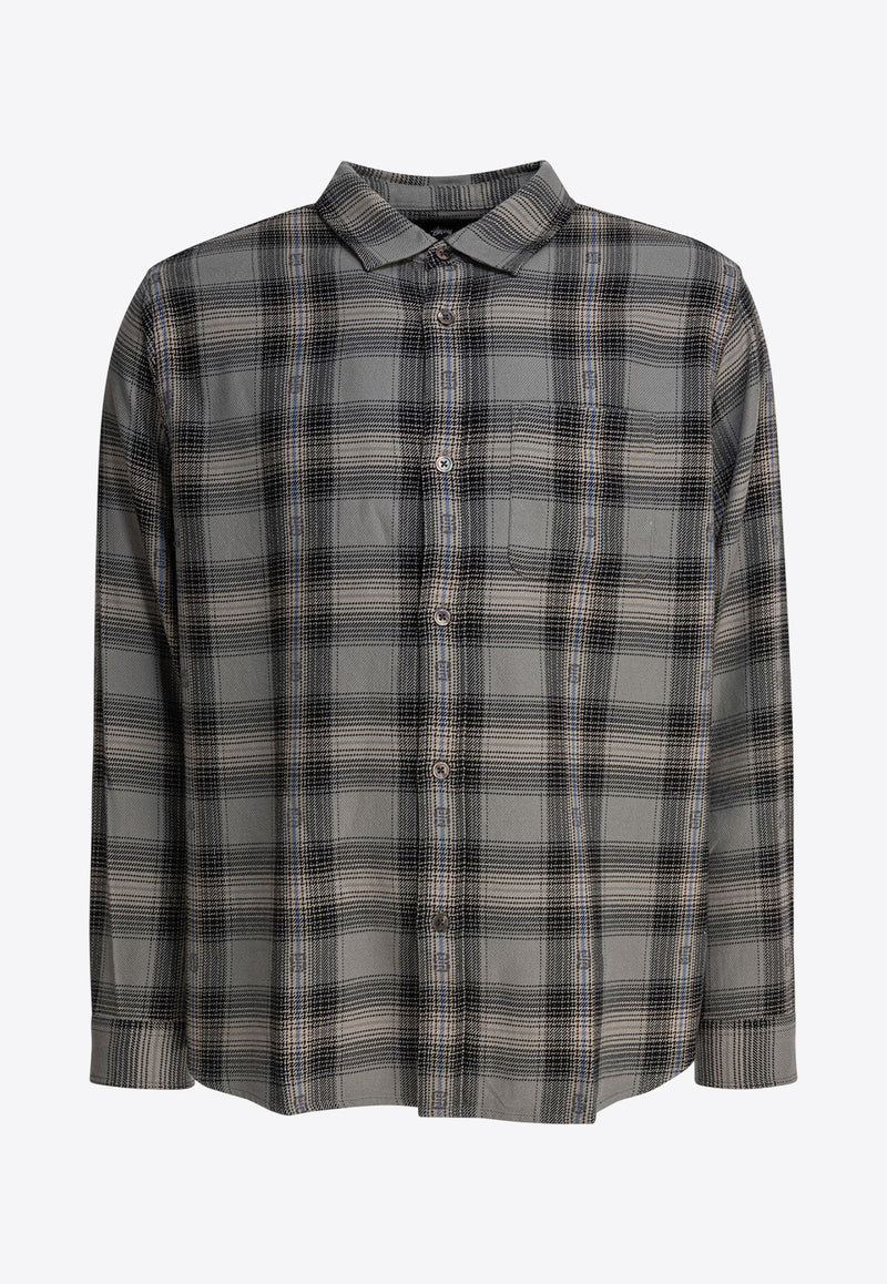Stüssy Plaid Check Long-Sleeved Shirt Gray 11103520008 GREY_81474