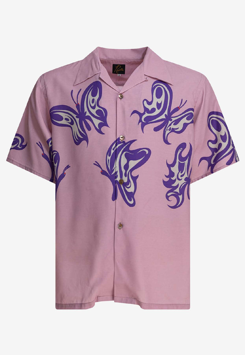 Needles One-Up Buttoned Shirt Lavender QV432B-OLD ROSE_81528