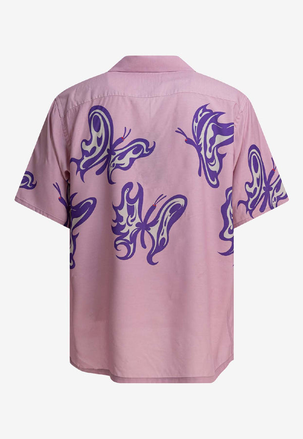 Needles One-Up Buttoned Shirt Lavender QV432B-OLD ROSE_81528