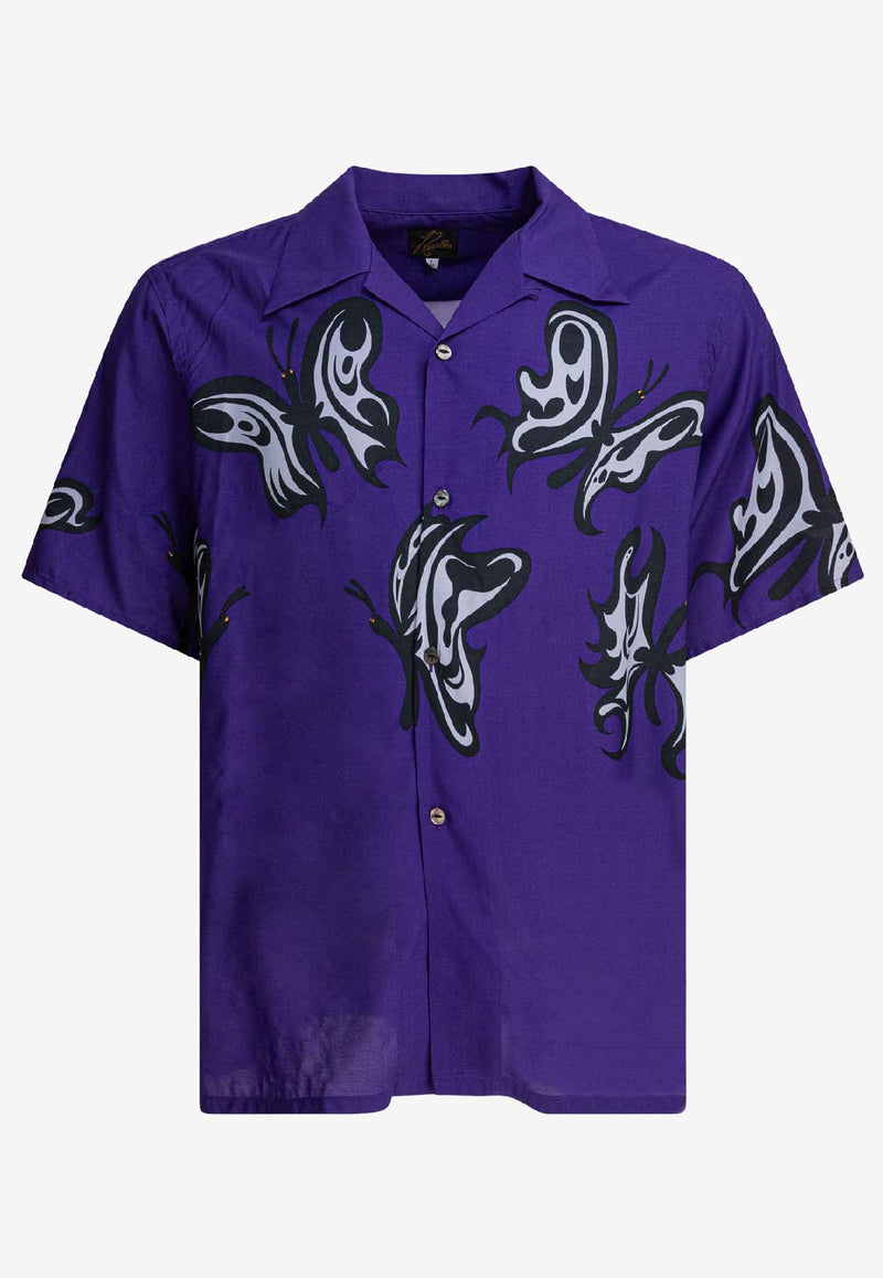 Needles One-Up Buttoned Shirt Purple QV432C-PURPLE_81530