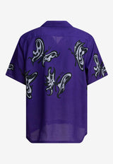Needles One-Up Buttoned Shirt Purple QV432C-PURPLE_81530