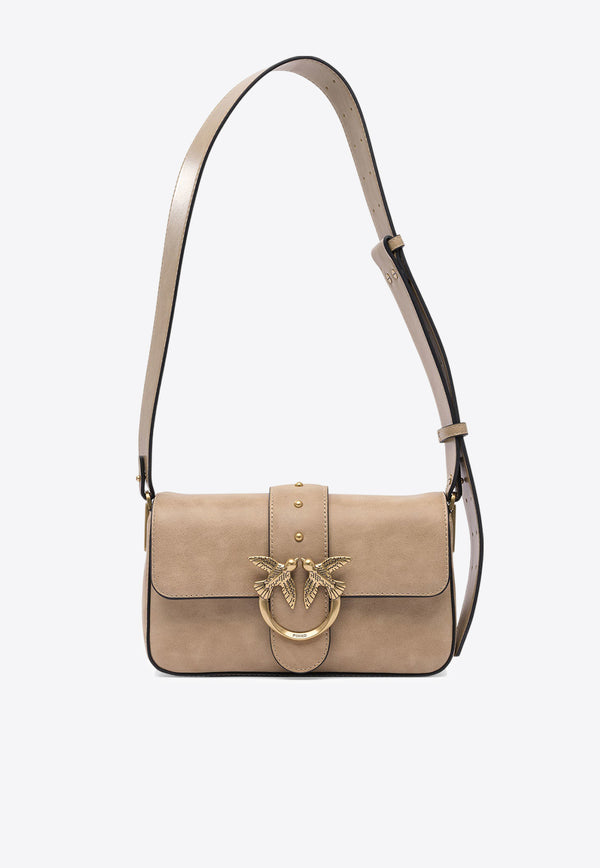 PINKO Mini Love Slouchy Raffia Shoulder Bag Beige 104340A2C2C50Q_81544