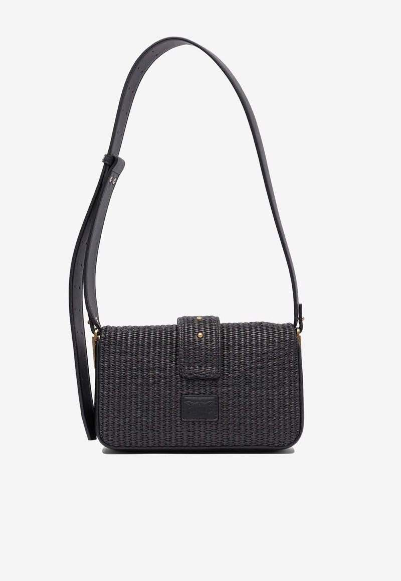 PINKO Mini Love Bag Slouchy Shoulder Bag Black 104340A2CFZ99Q_81543