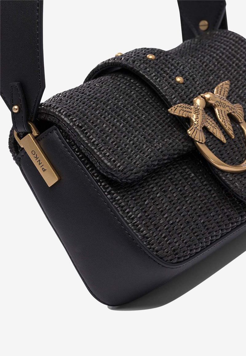 PINKO Mini Love Bag Slouchy Shoulder Bag Black 104340A2CFZ99Q_81543