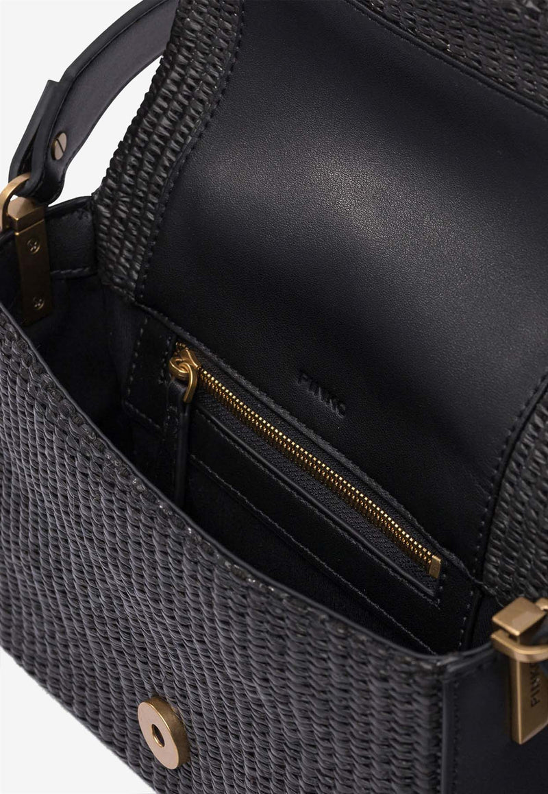 PINKO Mini Love Bag Slouchy Shoulder Bag Black 104340A2CFZ99Q_81543