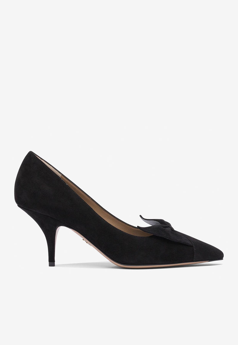 Ferragamo Gwen 70 Suede Pumps Black 0785007_81561